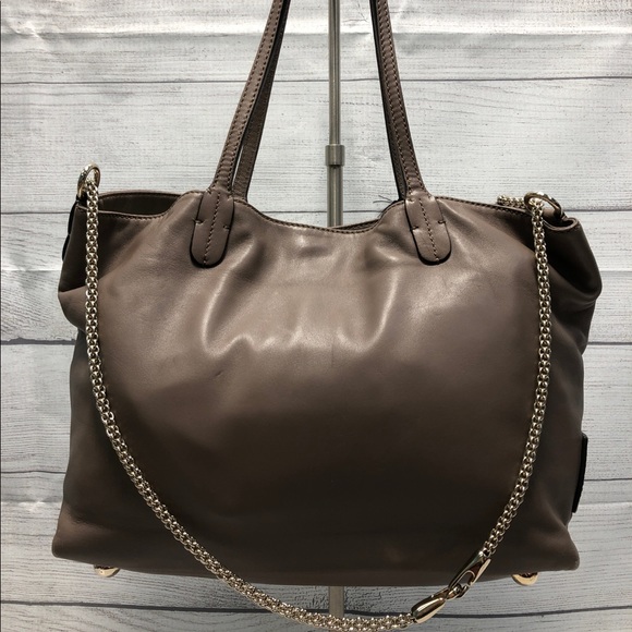 VALENTINO GARAVANI Leather Floral Applique Tote bag - Picture 2 of 7